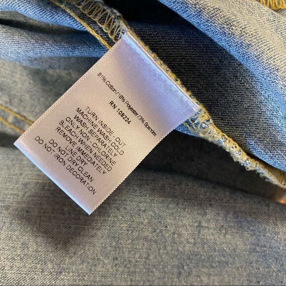 Sunburst by Morning Sun Embellished Blue Jean Jacket Size L - Picture 9 of 9